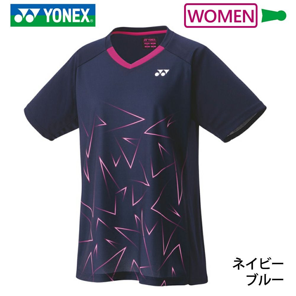 YONEX バドミントンウェア Lサイズ ネイビー/ピンク 試合用 ユニ